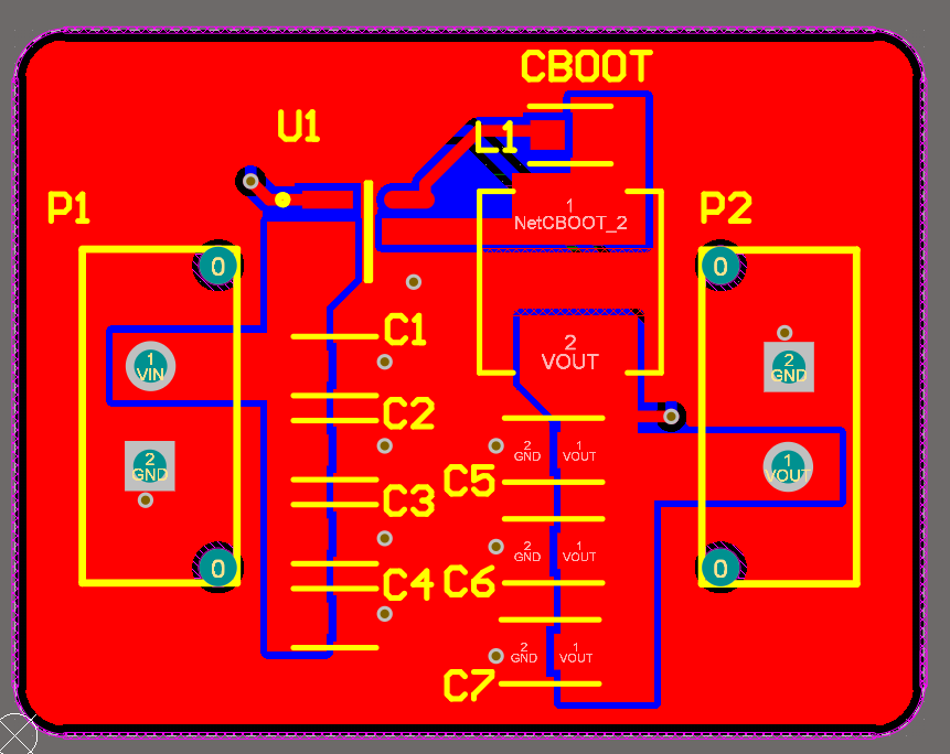 Step-Down Voltage Regulator PCB